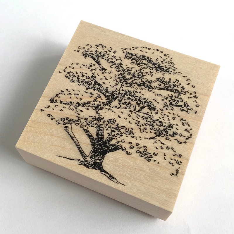 橡树大树 - 印章/印台 - 木头 