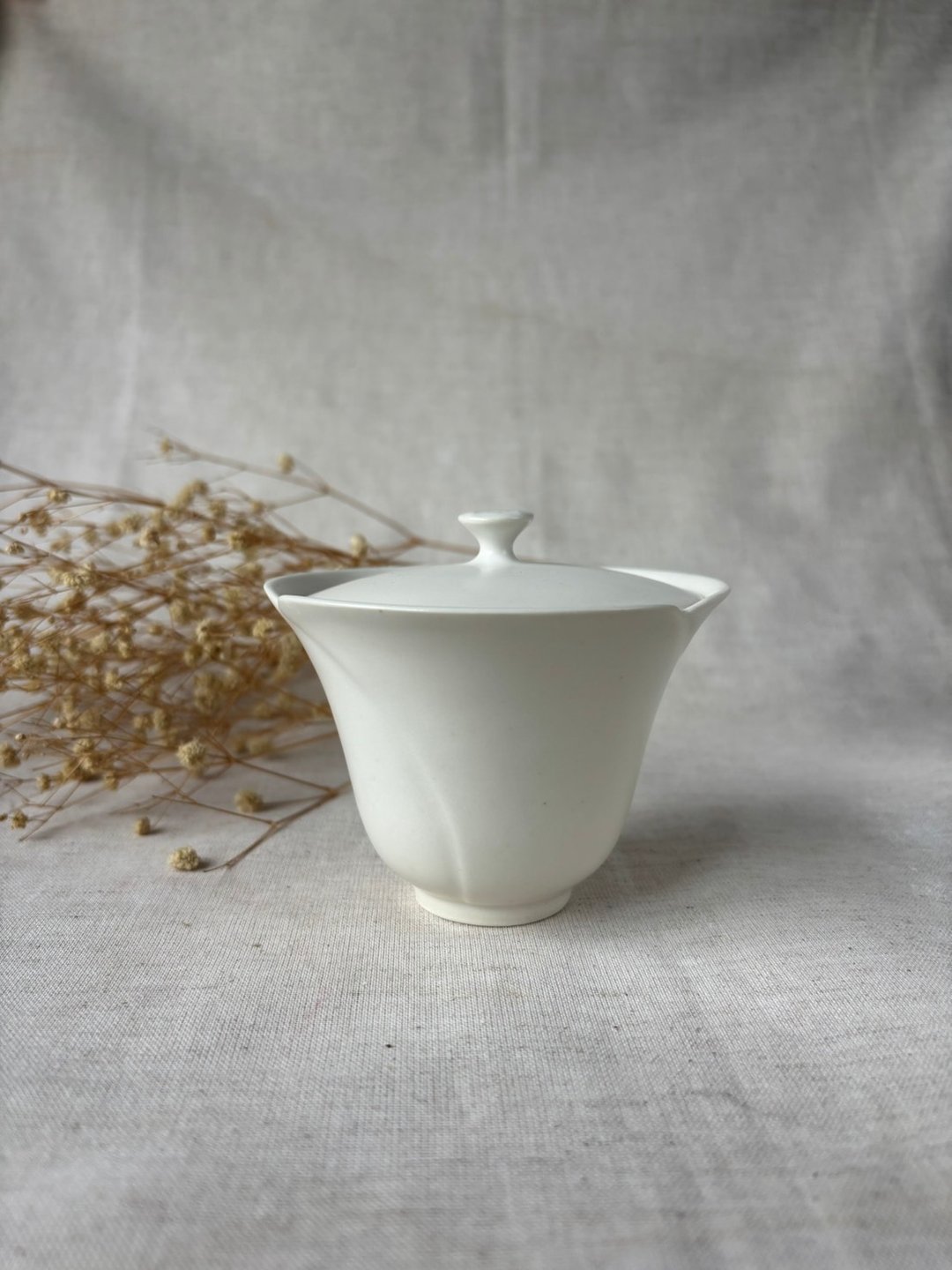 随云白盖碗-B - 茶具/茶杯 - 瓷 白色