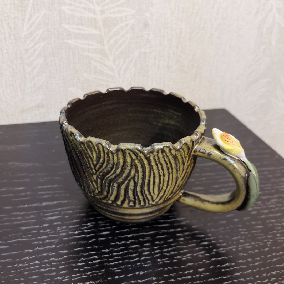 手工制作-花杯系列-海芋 - 咖啡杯/马克杯 - 陶 