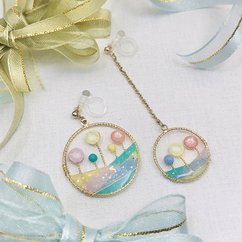 台北|UV金属线耳环DIY手作课程|D6.梦幻彩晶耳环|双人优惠|文化币 - 金工/饰品 - 其他金属 