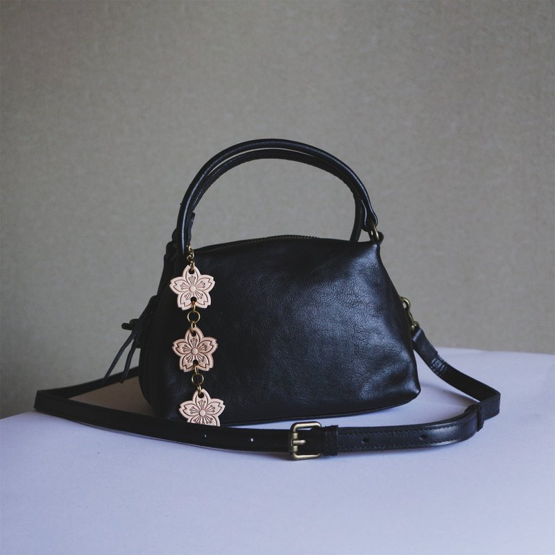 真皮斜挎单肩包 2WAY 迷你包 - 侧背包/斜挎包 - 真皮 黑色