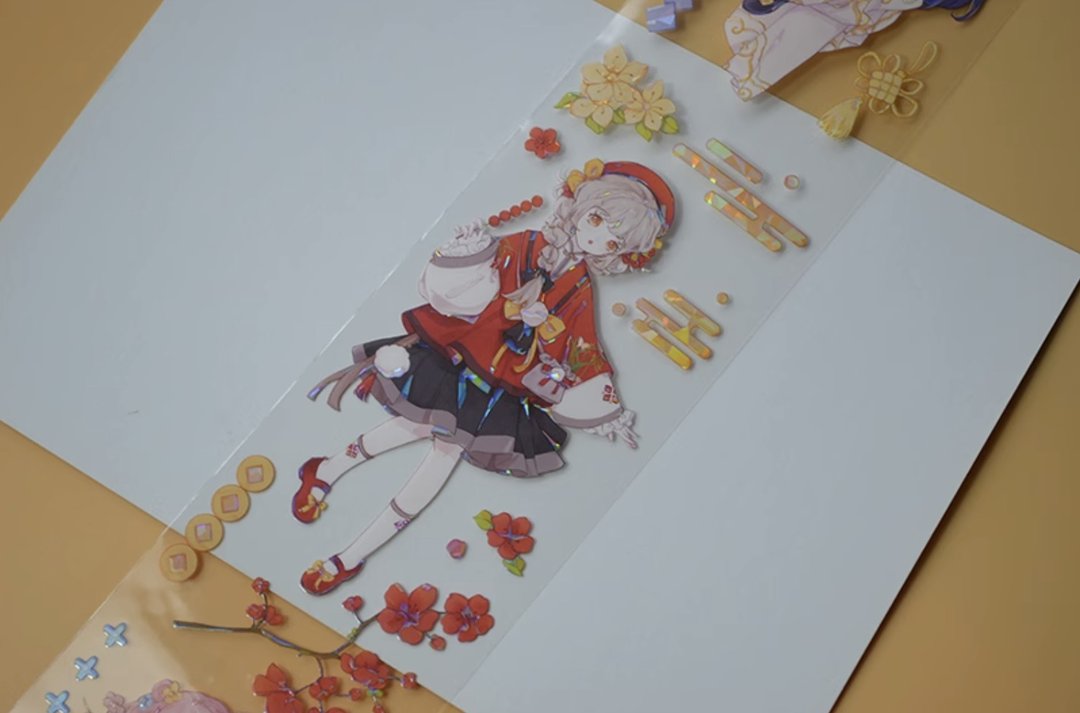汉服少女 PET 纸胶带 貝殼光 - 纸胶带 - 其他材质 多色