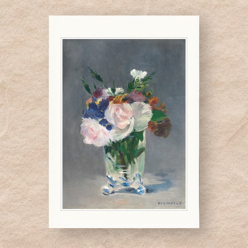 【 艺术画卡 】马奈・瓶花  | B4画卡 - 海报/装饰画/版画 - 纸 银色