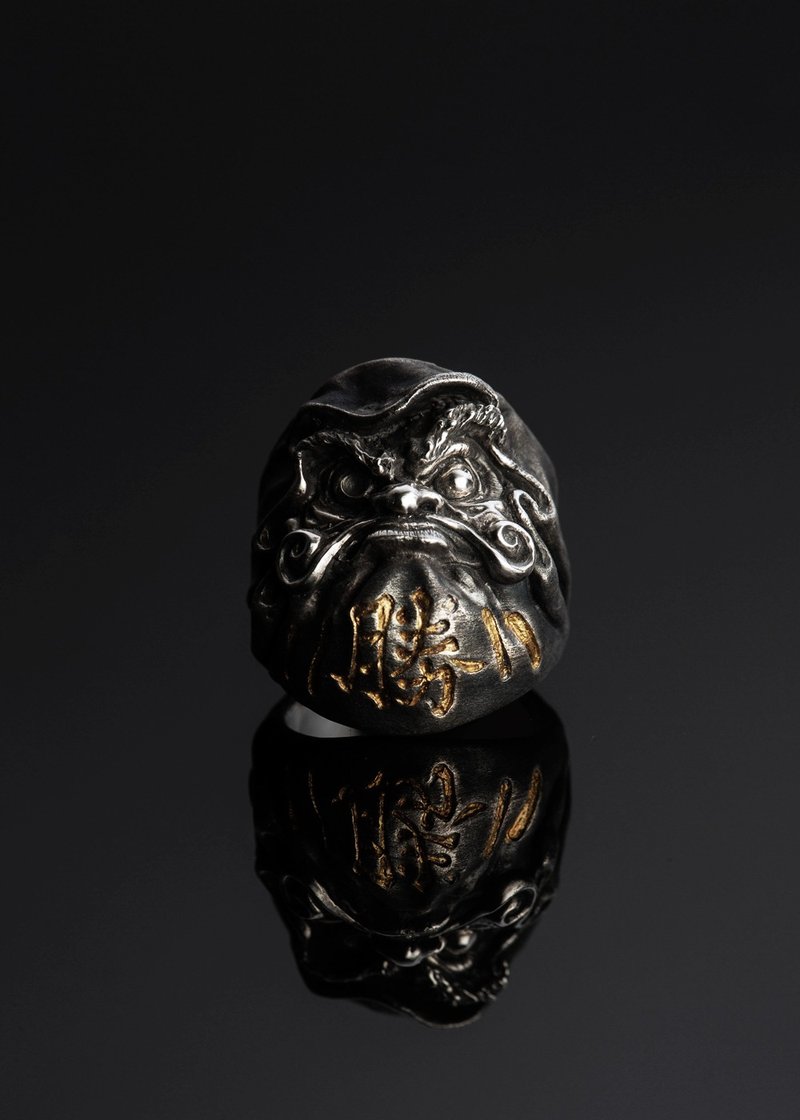 DARUMA RING| Mascot Collection | 达摩戒指 ( L ) - 戒指 - 纯银 银色
