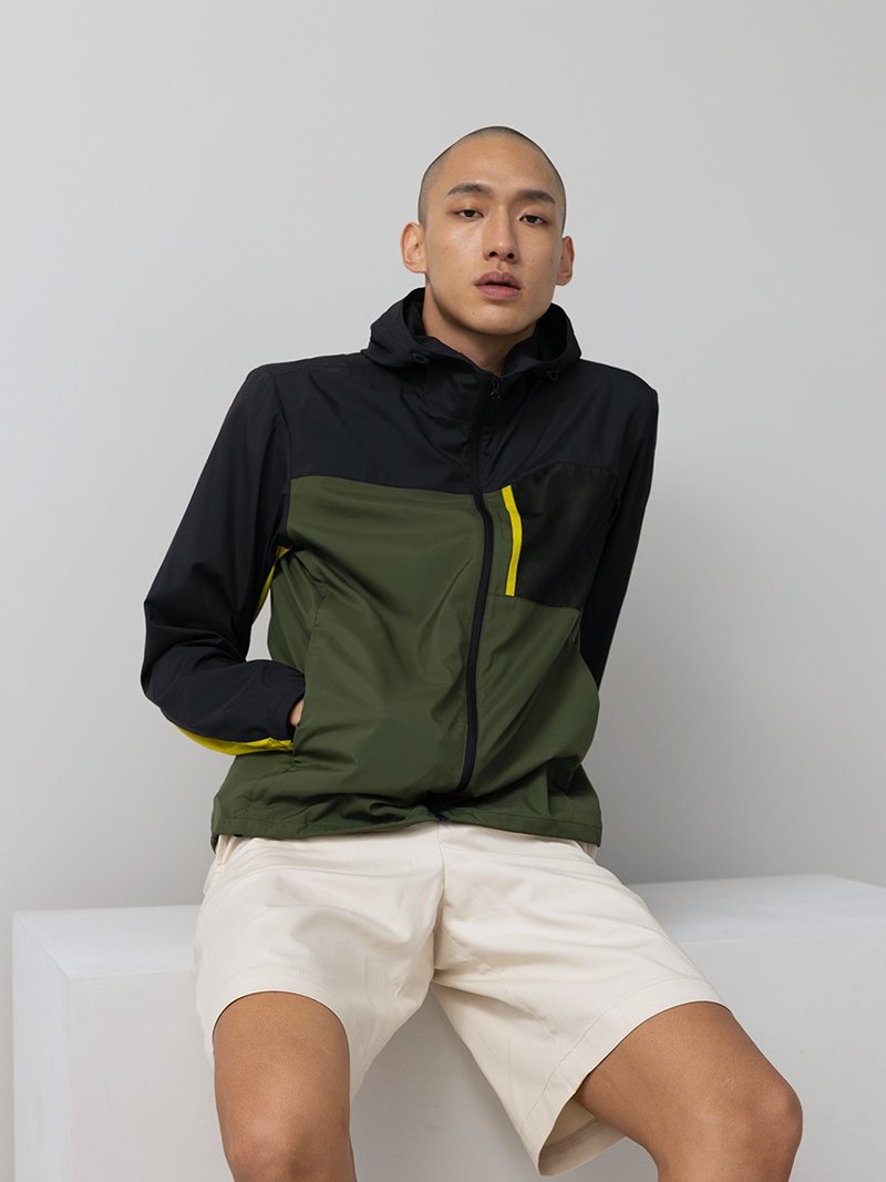 环保男性轻便色块拼接薄外套 (4色) - 男装外套 - 聚酯纤维 多色