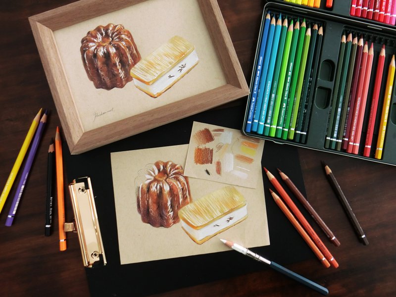 【定制化】订制课程・学画美食・一对一桃园场 - 插画/绘画/写字 - 其他材质 