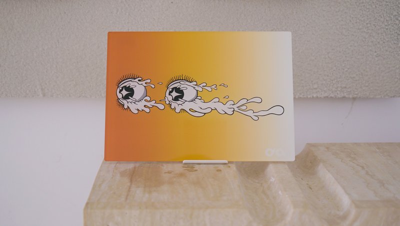 壓克力裝飾畫 橘哭哭眼 - 海报/装饰画/版画 - 压克力 橘色