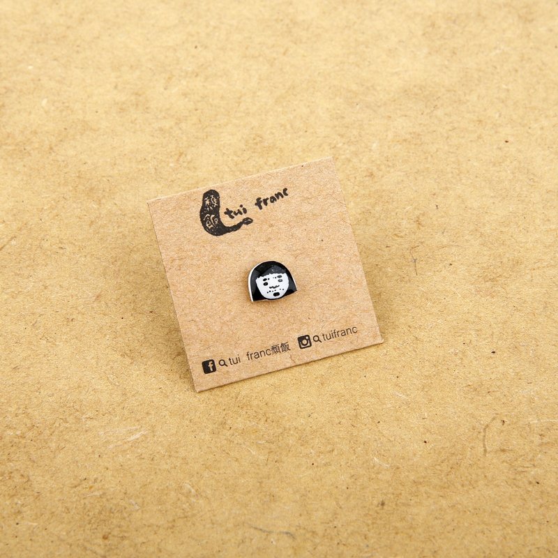 毒饭(宅饭) - 耳环/耳夹 - 其他材质 黑色