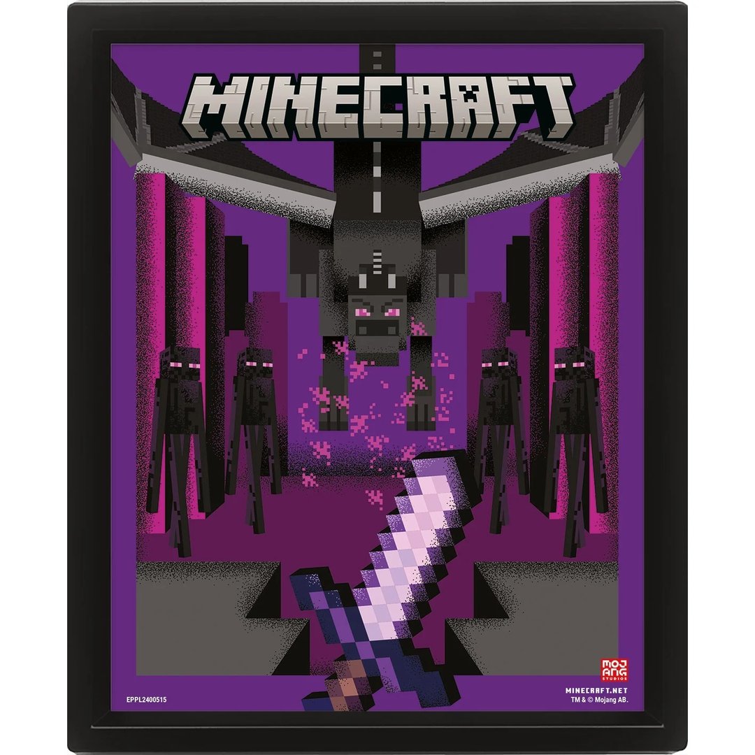 【Minecraft 】终界龙对决 3D海报 - 海报/装饰画/版画 - 塑料 紫色