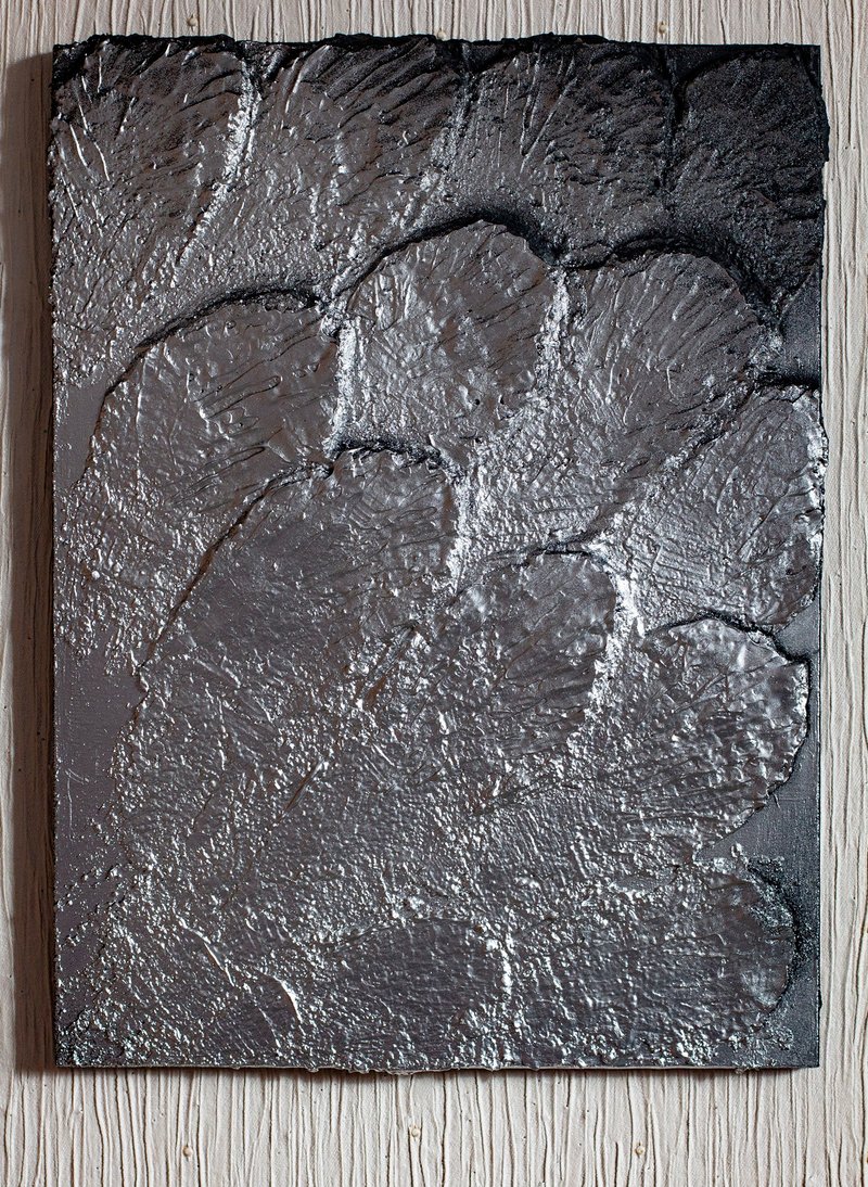 Abstract Art. Acrylic. Angel wings. Painting for the interior. Silver feats - 海报/装饰画/版画 - 压克力 灰色