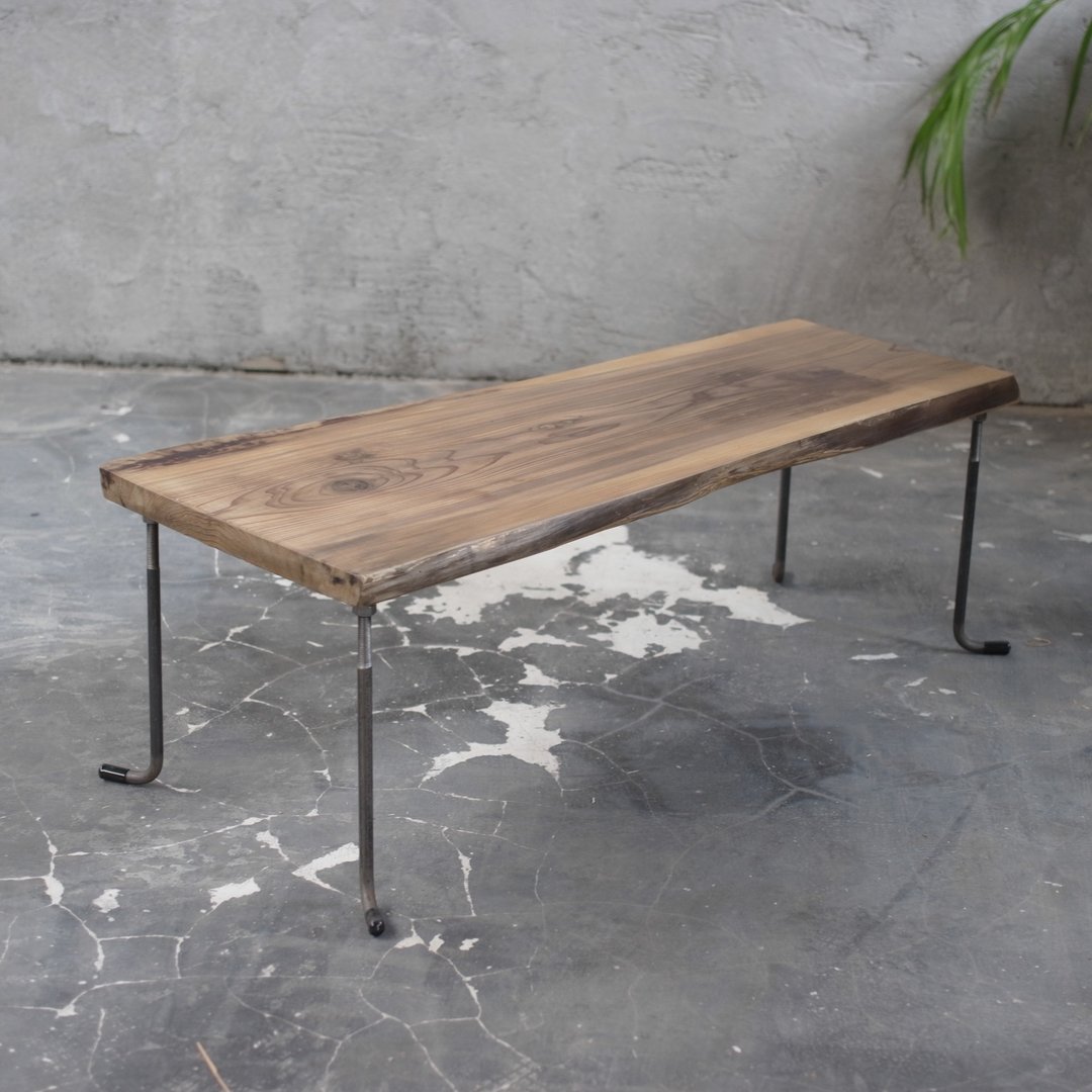 wood iron table 33*97*40 - 餐桌/书桌 - 木头 咖啡色