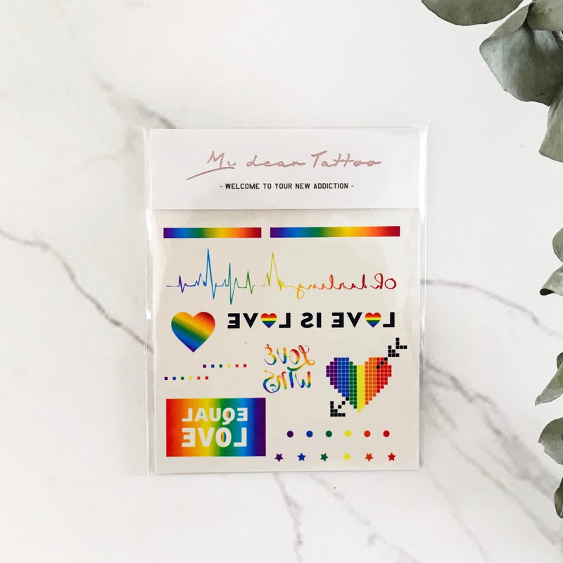 | 爱最大 | 2入纹身贴纸 彩虹 婚姻平权 爱最大 同志LGBT - 纹身贴 - 纸 
