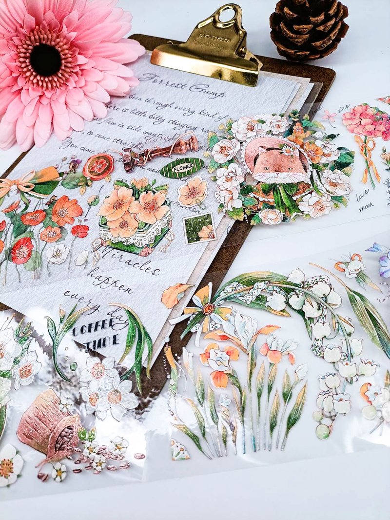 LS166蜂蜜花香/ 裝飾膠帶 - 纸胶带 - 塑料 多色