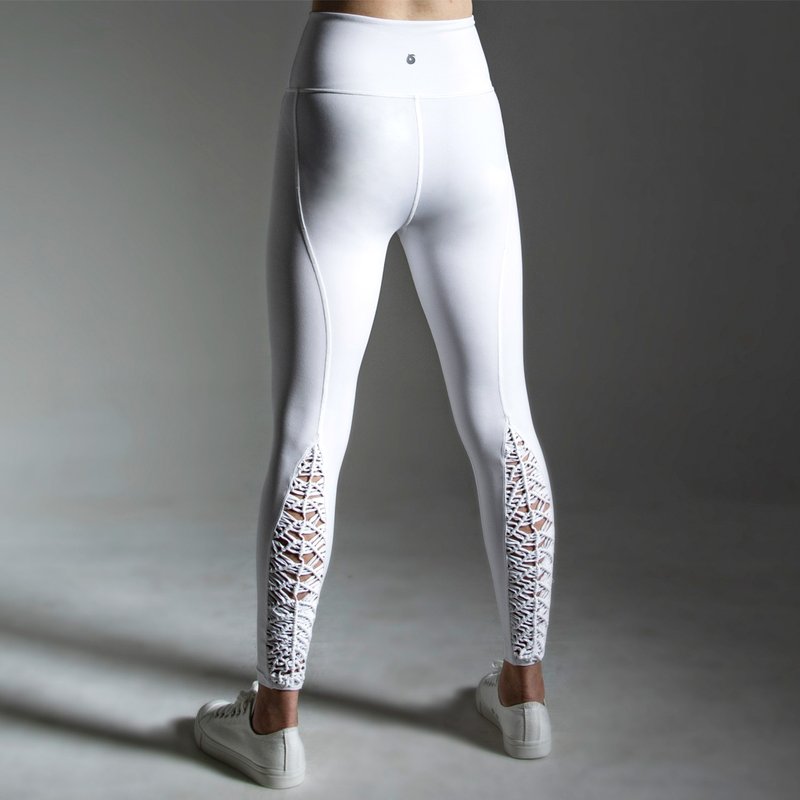 手工编织紧身裤 - 女装运动裤 - 聚酯纤维 黑色