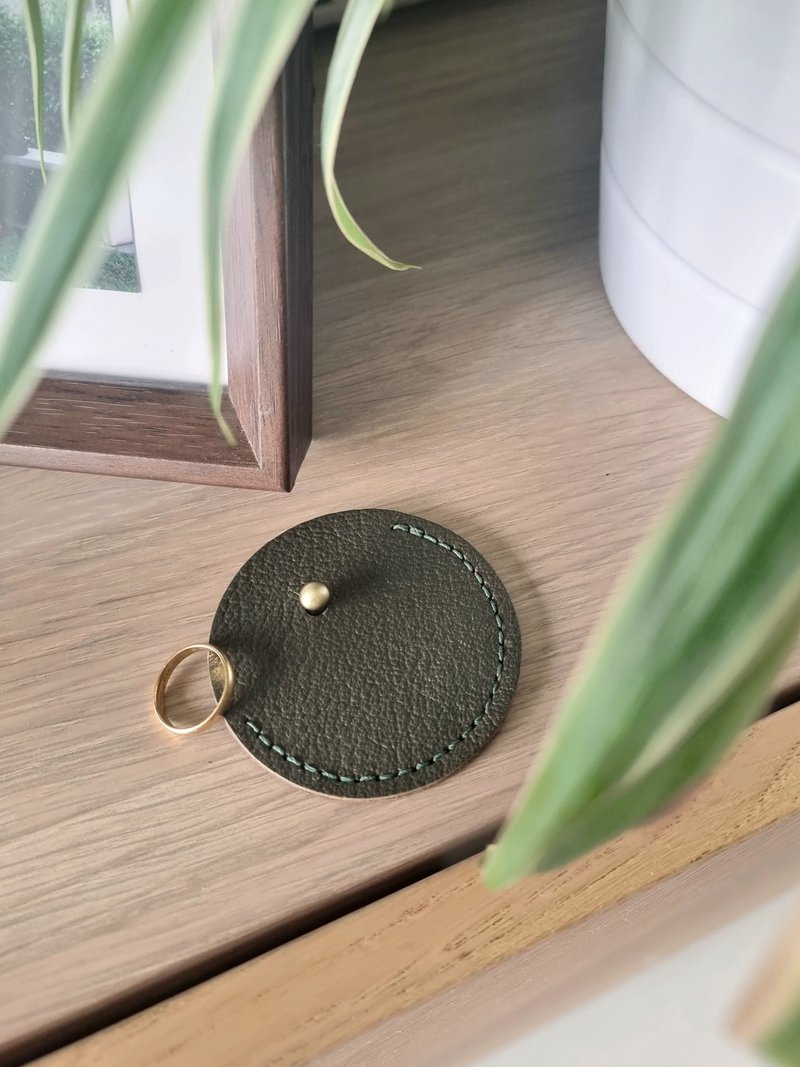 订制礼品 姓名缩写饰品收纳包 橄榄绿，饰品盒，戒指包 - 化妆包/杂物包 - 真皮 绿色