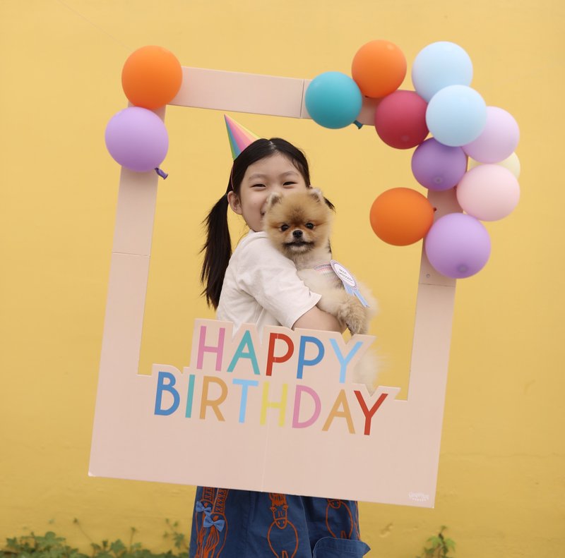 生日快乐相框套件 / 72 厘米 X 66 厘米 - 其他 - 纸 黄色