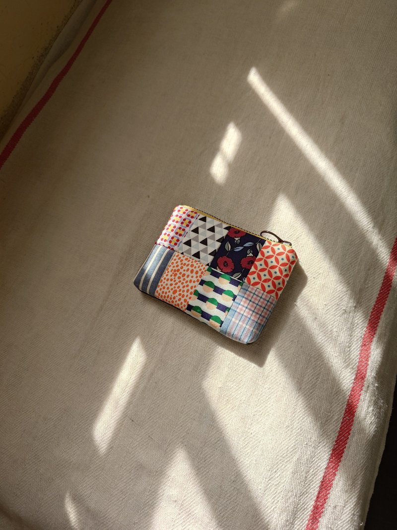 拼接花样零钱包小 - 零钱包 - 棉．麻 
