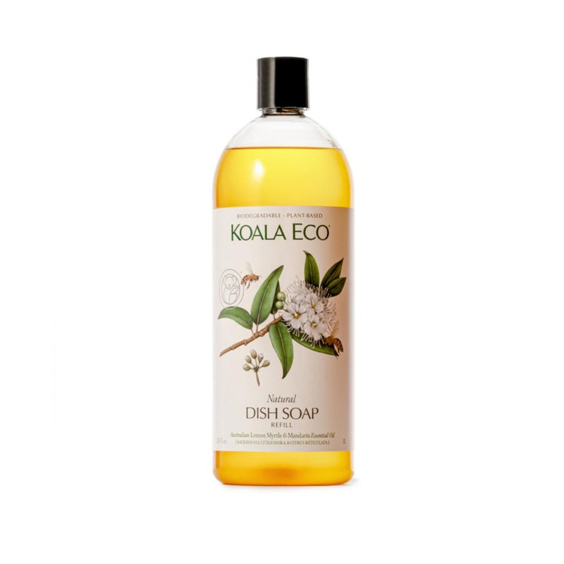 【光泽洗碗精】补充瓶 | 柠檬香桃木&橙-澳洲科菈KOALA ECO - 碗盘清洁 - 浓缩/萃取物 透明