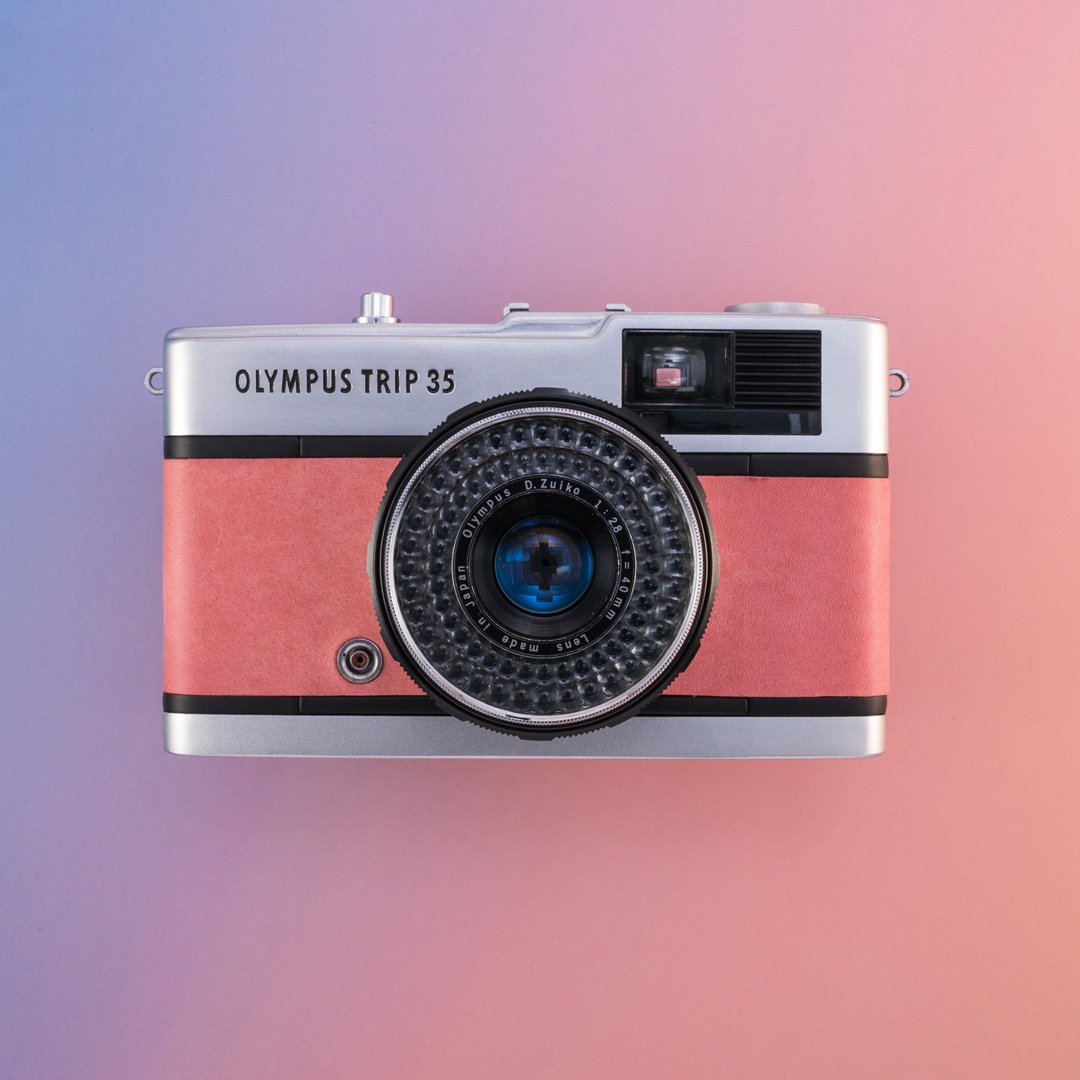 Vintage OLYMPUS PEN TRIP 35 Totte Me - 相机 - 其他金属 粉红色