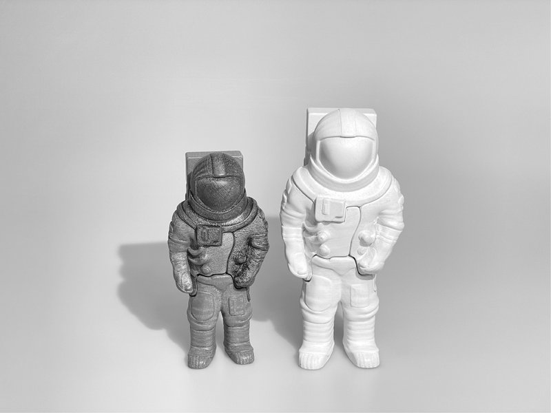 | 创意3D打印公仔 - 太空人 | DIY可拆解组合 藏匿小惊喜 | - 玩偶/公仔 - 塑料 黑色