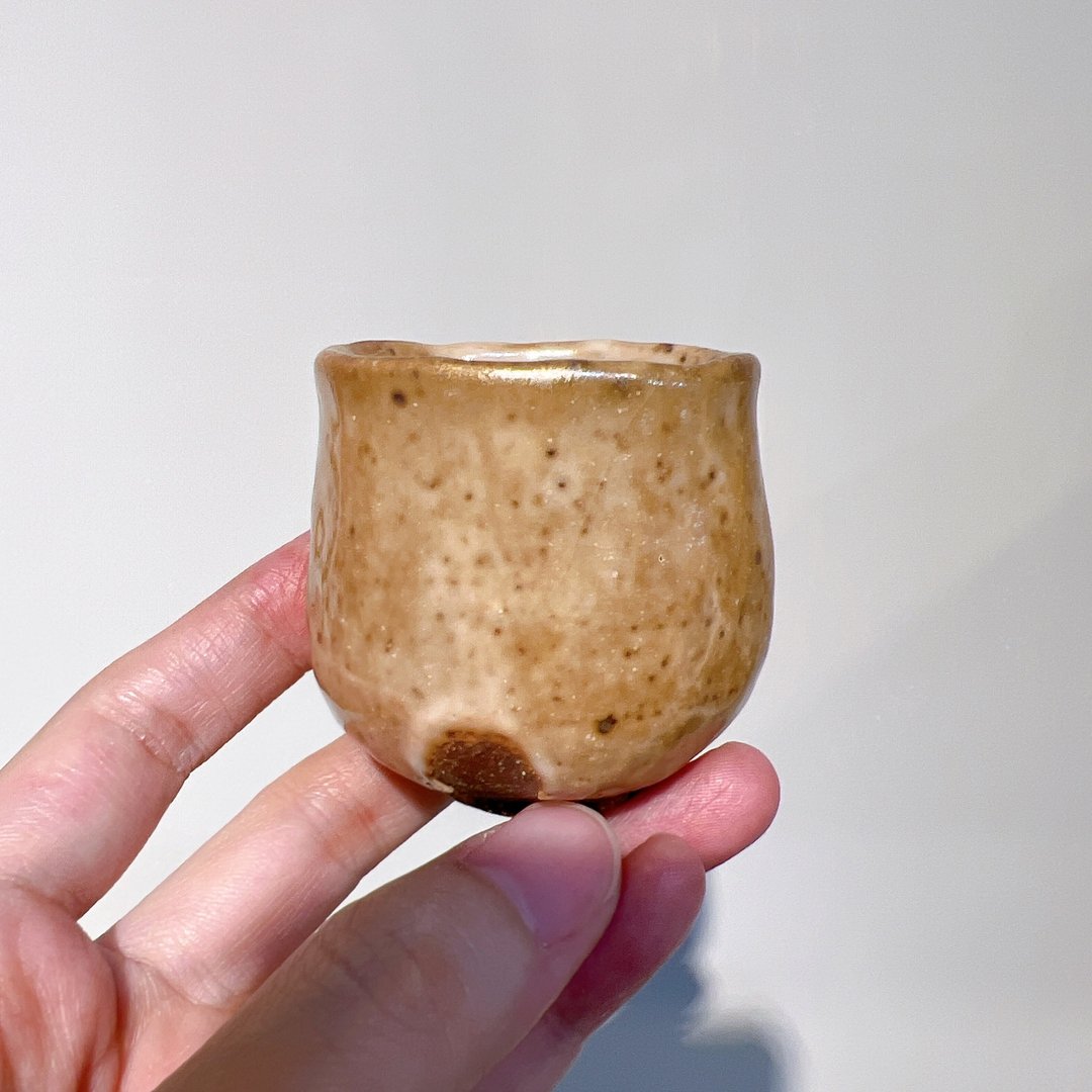 柴烧志野茶杯 - 茶具/茶杯 - 陶 橘色