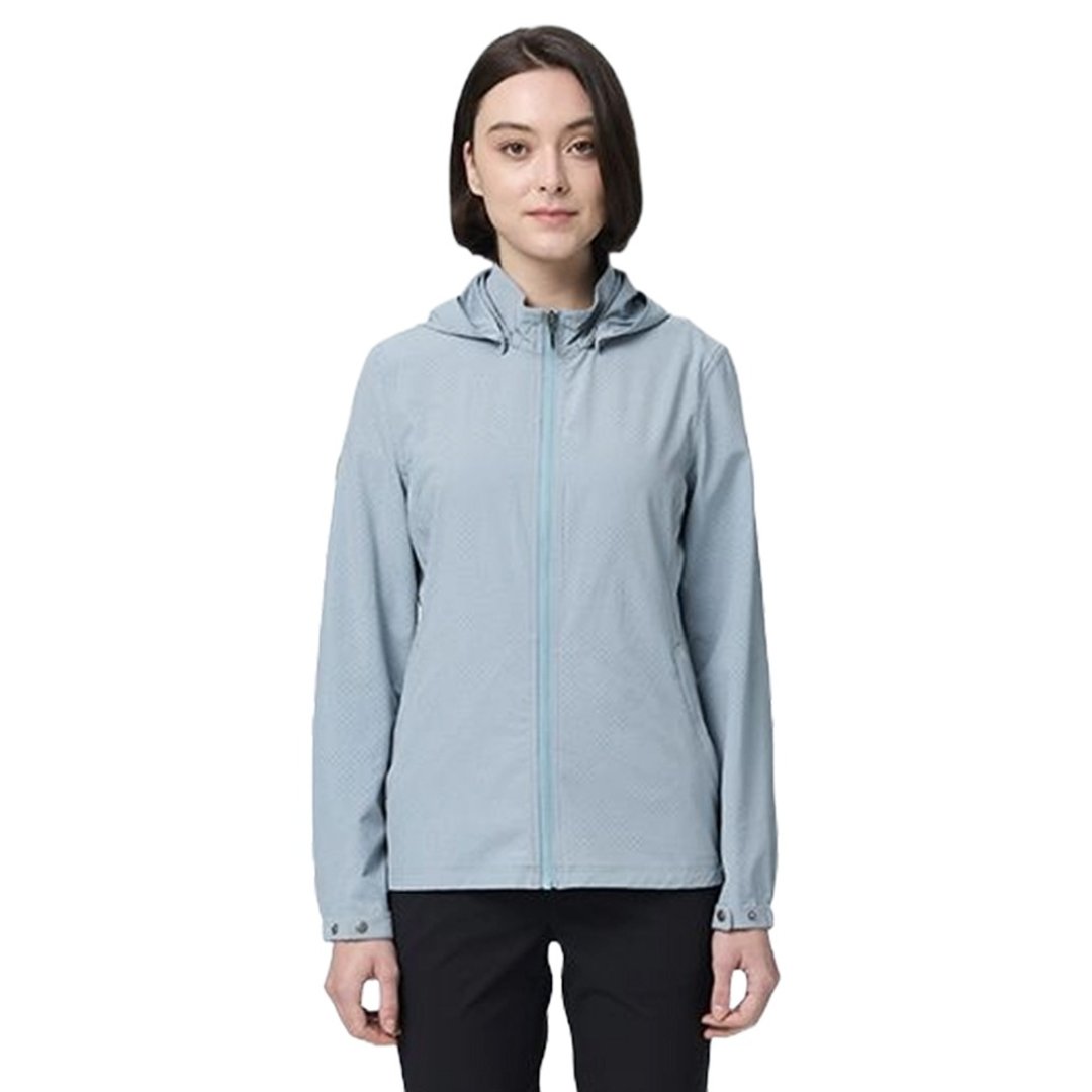 【Wildland 荒野】弹性冲孔冰丝凉感吸排外套0B21923-141莫兰迪蓝 - 女装休闲/机能外套 - 聚酯纤维 蓝色
