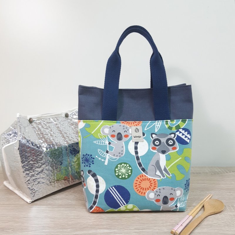 保温便当袋 / 随身手提袋 / 动物森友 - 手提包/手提袋 - 棉．麻 绿色