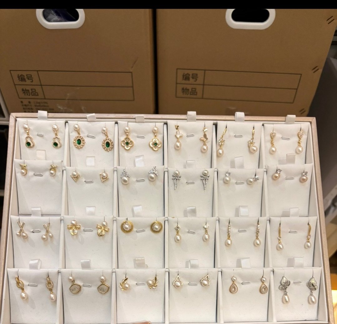 YuanPearl福利款含隨機兩對天然極光品質珍珠耳環日常通勤簡約款 - 耳环/耳夹 - 珍珠 白色