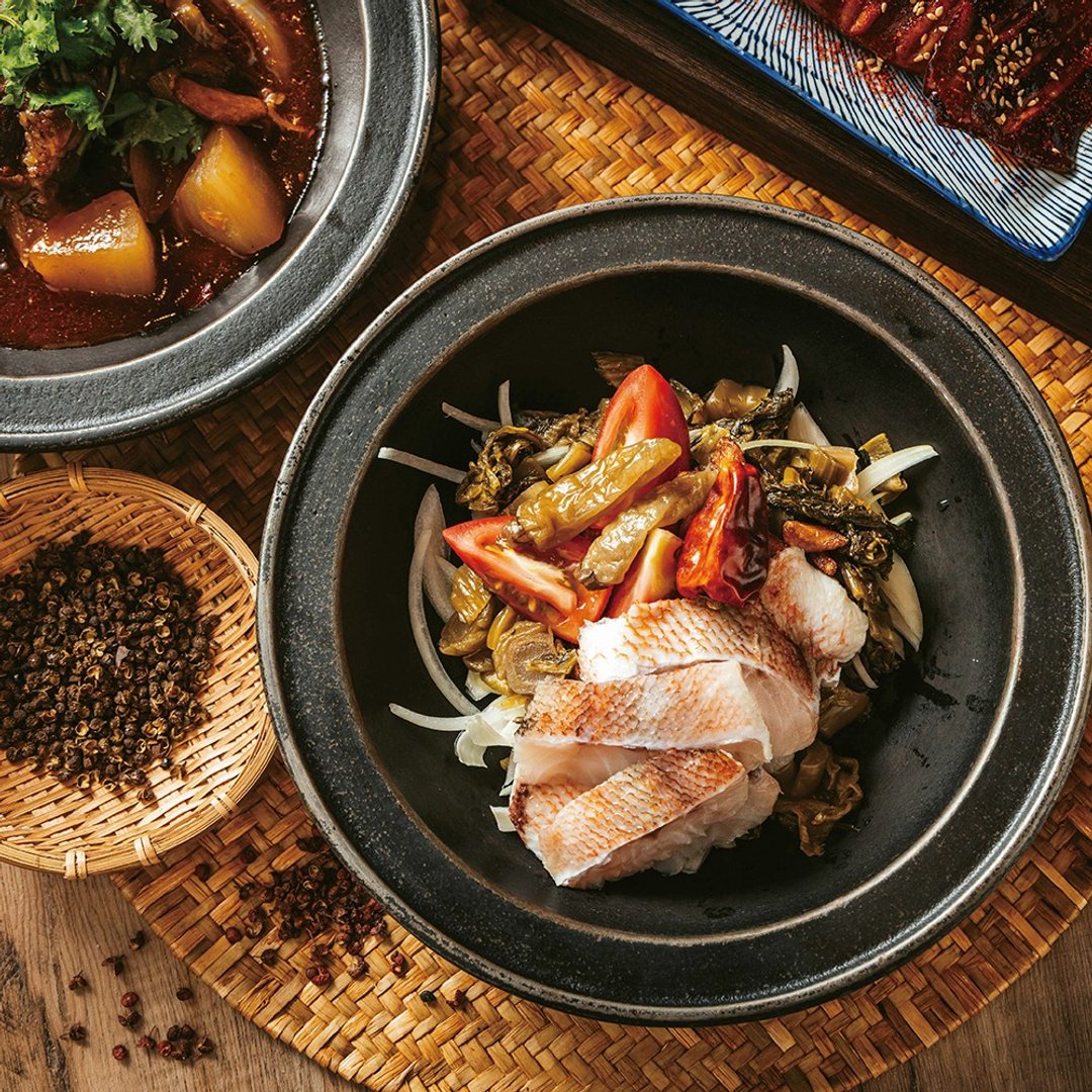 【十味观 X 狂一锅】狂派酸菜鱼 600gX2 包 联名新品/火锅汤底 - 料理包 - 其他材质 绿色