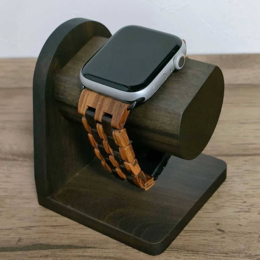 EINBAND AppleWatch 手表支架 天然木材 檀香木 檀香木 - 手机座/防尘塞 - 木头 黑色