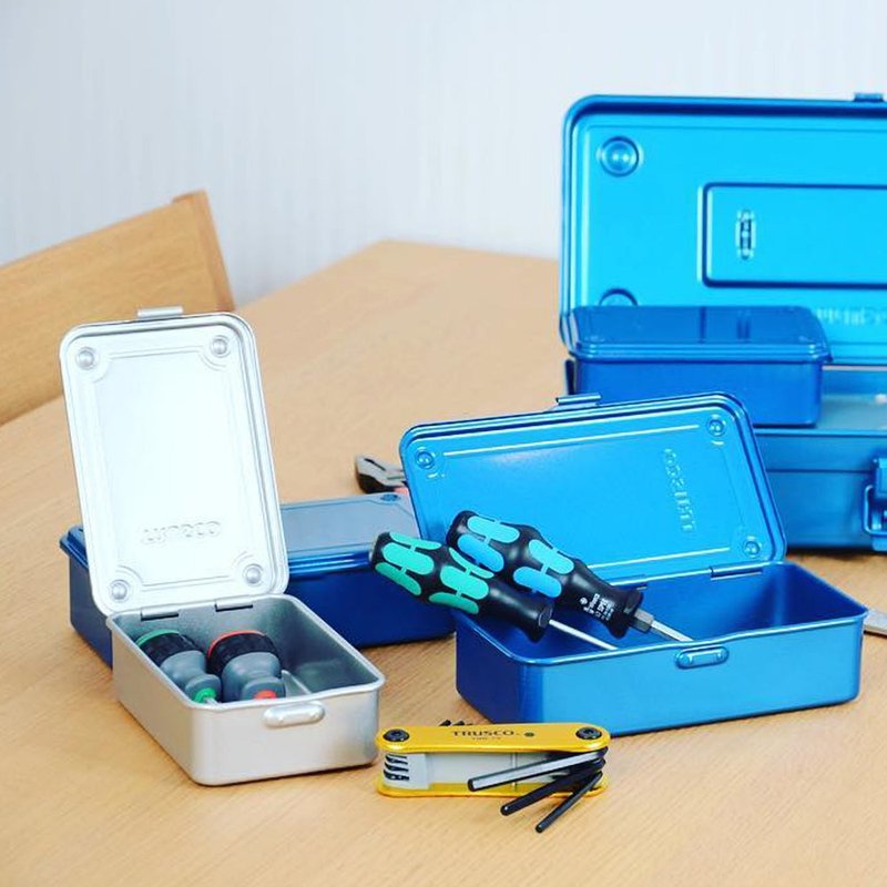 【Trusco】上掀式收纳盒经典款 (小)-枪银 - 收纳用品 - 其他金属 银色