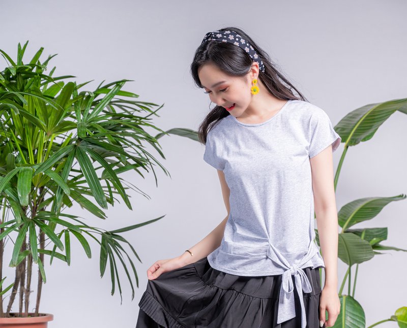 仙境梦游上衣 - 女装上衣 - 棉．麻 银色