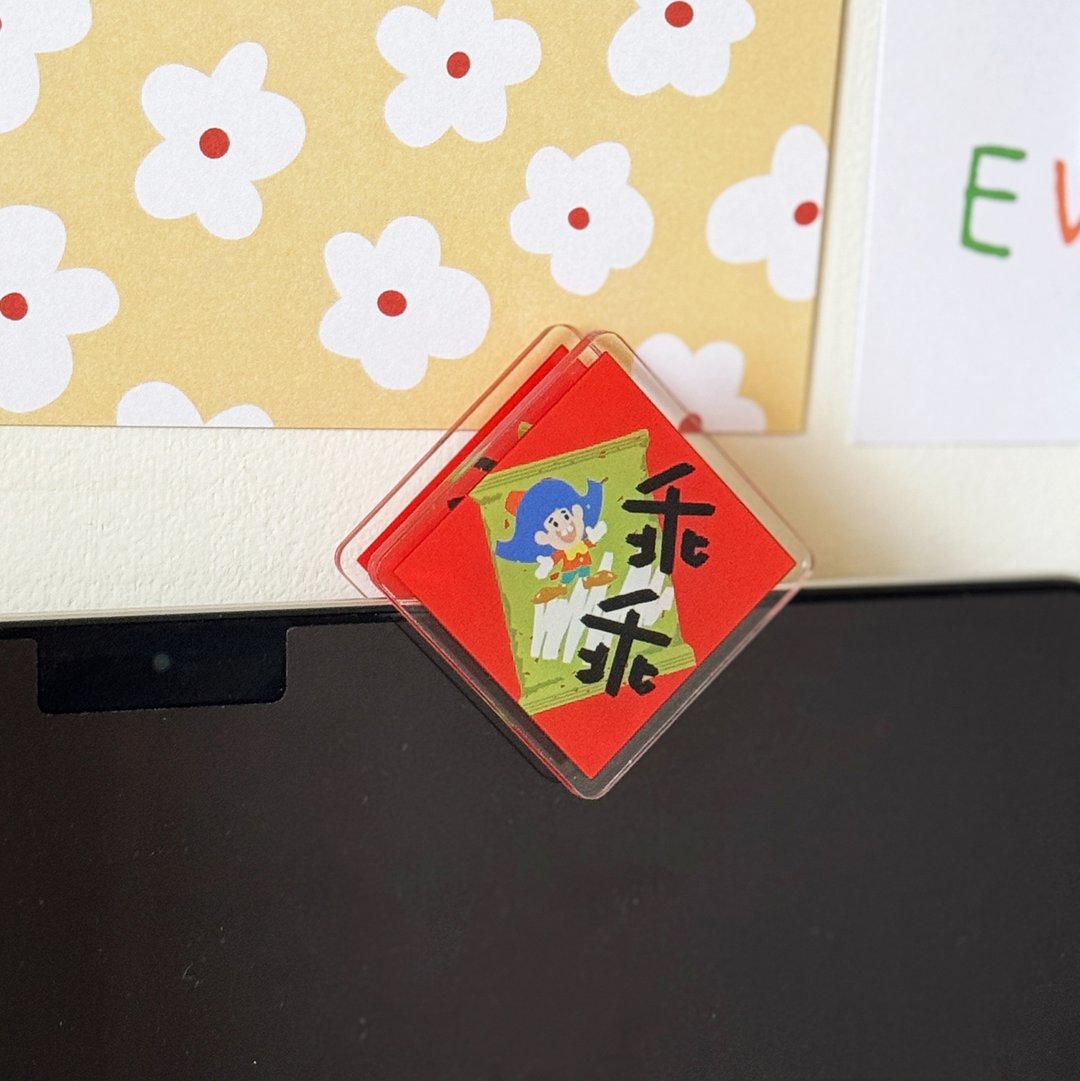 春联造型压克力磁吸夹 - 冰箱贴/磁贴 - 压克力 