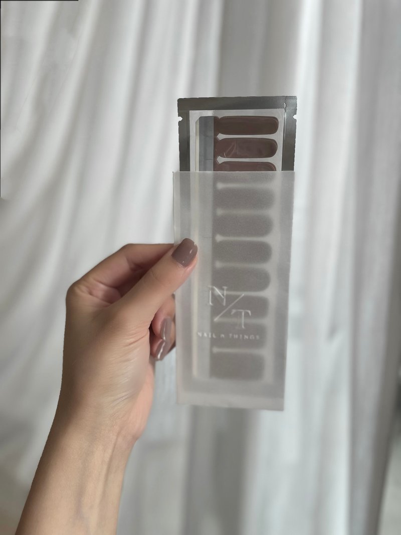 指甲贴 美甲贴 N12伦敦雾 一贴即用 持久7-14天 无毒无害 不伤甲 - 指甲油/指甲贴 - 颜料 灰色