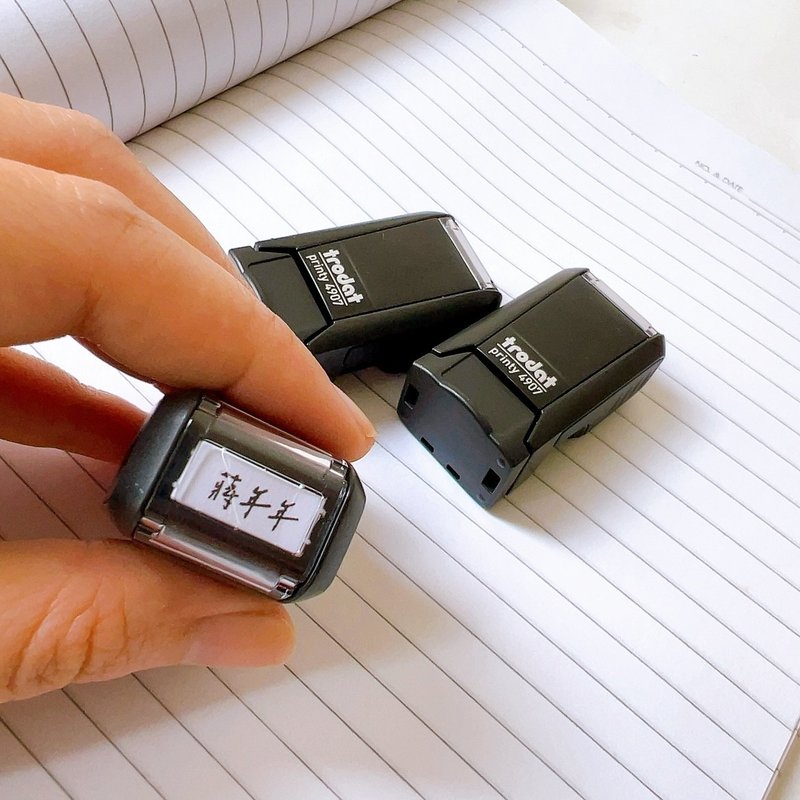 NEW 手绘原创定制化家长用签名章迷你小职章家长签名 - 印章/印台 - 塑料 黑色