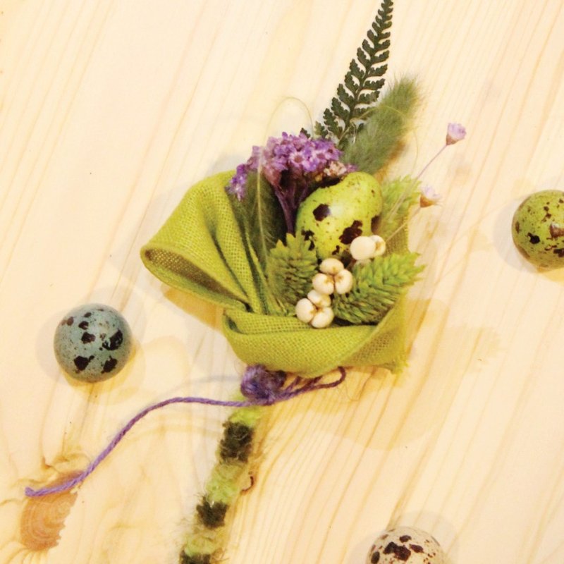 【绿草如茵 -新生祝福花束 │ 春季女神- Eastre 特辑】不凋花│干燥花│花束│复活节│弥月│新生│生日 - 植栽 - 植物．花 绿色