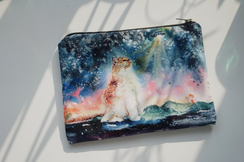 小物袋 MB-006 猫星人 - 化妆包/杂物包 - 防水材质 蓝色