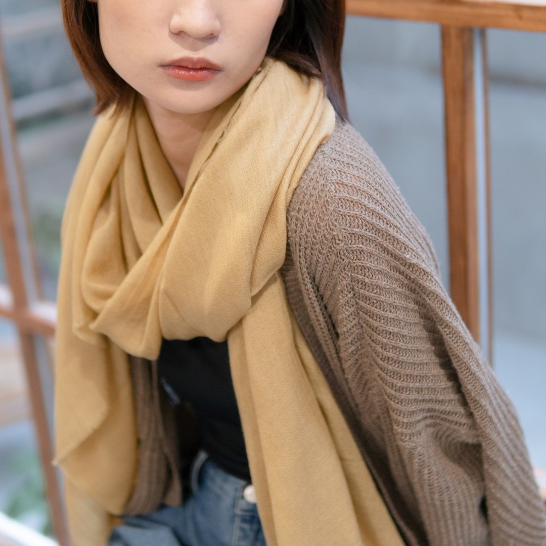 【保暖道具】喀什米尔 Cashmere 羊毛围巾 - 焦糖 - 围巾/披肩 - 羊毛 多色