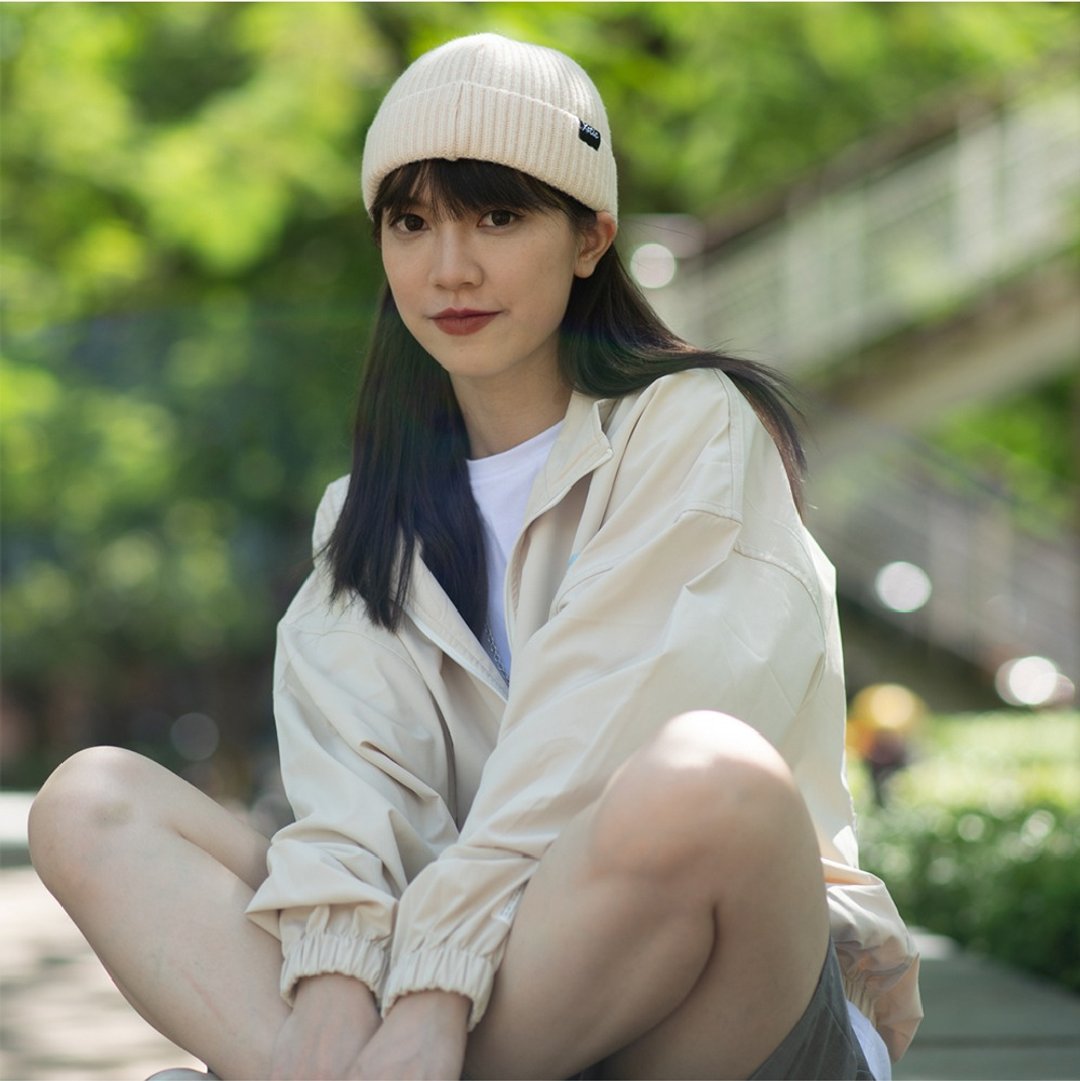 Rib Knit短毛帽 - 帽子 - 其他人造纤维 白色