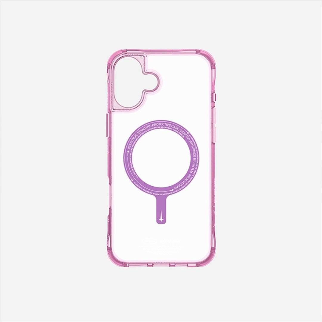 iPhone 16/ Plus Saido低调风格磁吸防摔手机壳 附扣具-粉色 - 手机壳/手机套 - 其他材质 粉红色