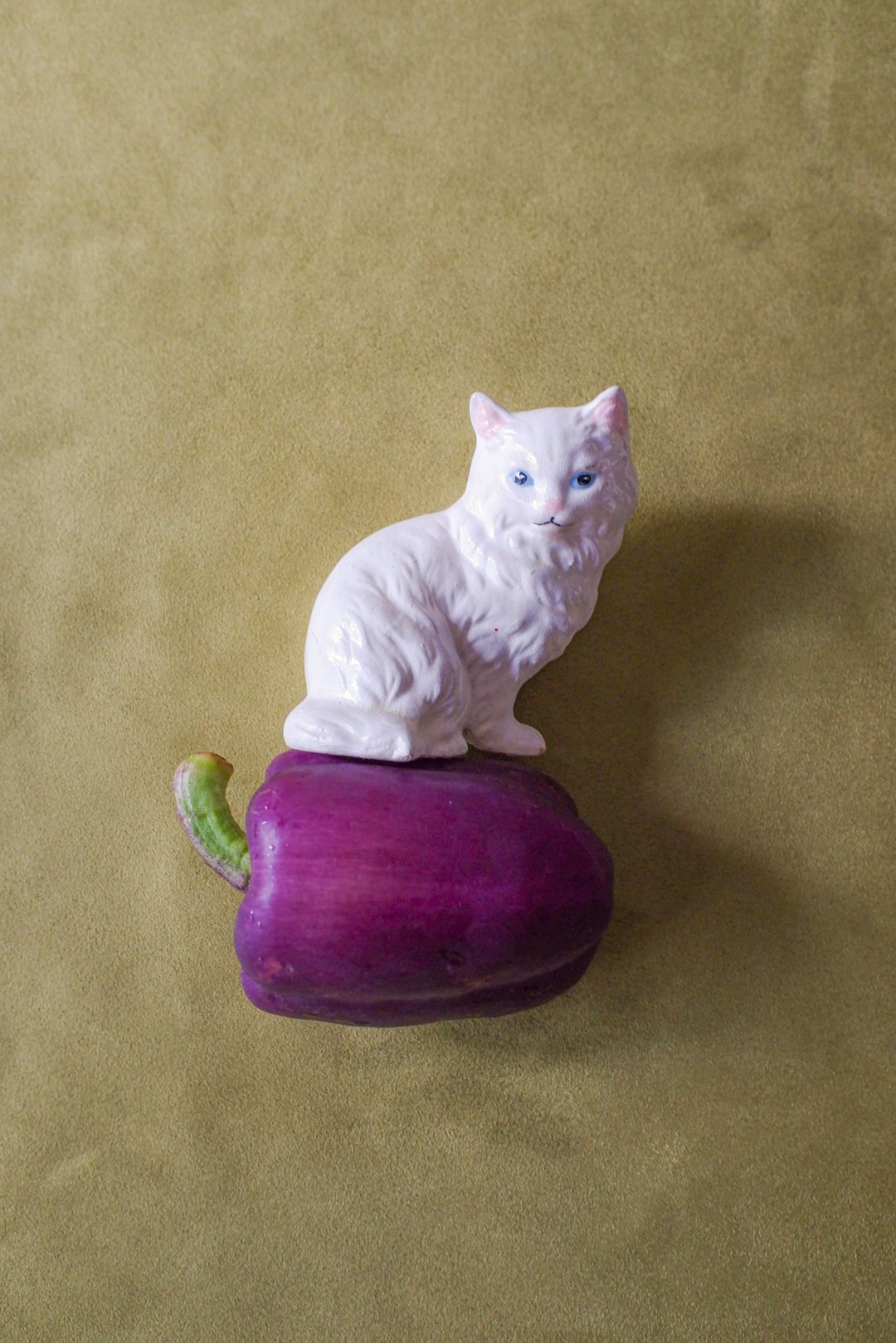 Vintage ceramic figurine/白色波斯陶瓷猫猫/美国老件 - 摆饰 - 陶 白色