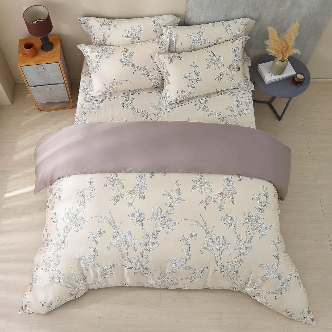 鸿宇 300织天丝 两用被套床包组 朱蒂思(双人/加大/特大) - 寝具 - 其他材质 黄色