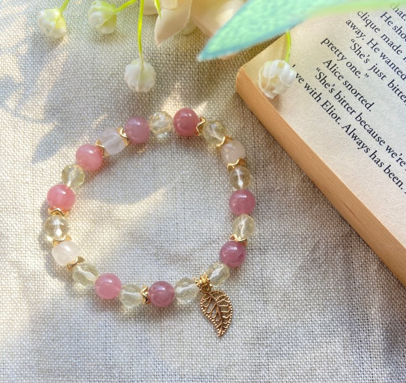 招财。好人缘。柠檬黄水晶/紫马粉/白幽灵 - 手链/手环 - 水晶 多色