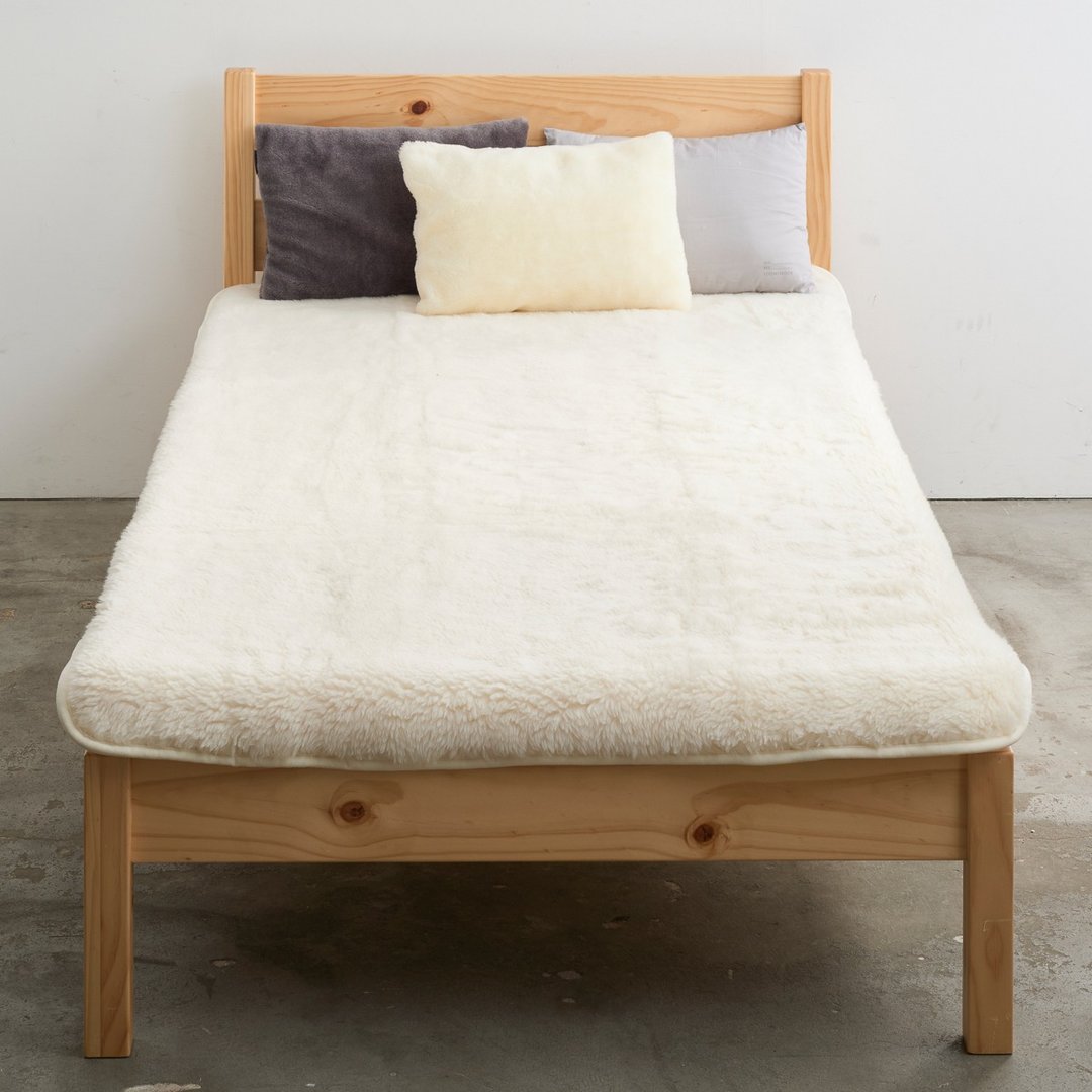 MERINO WOOL MAYER 床垫铺垫 - 寝具 - 羊毛 白色