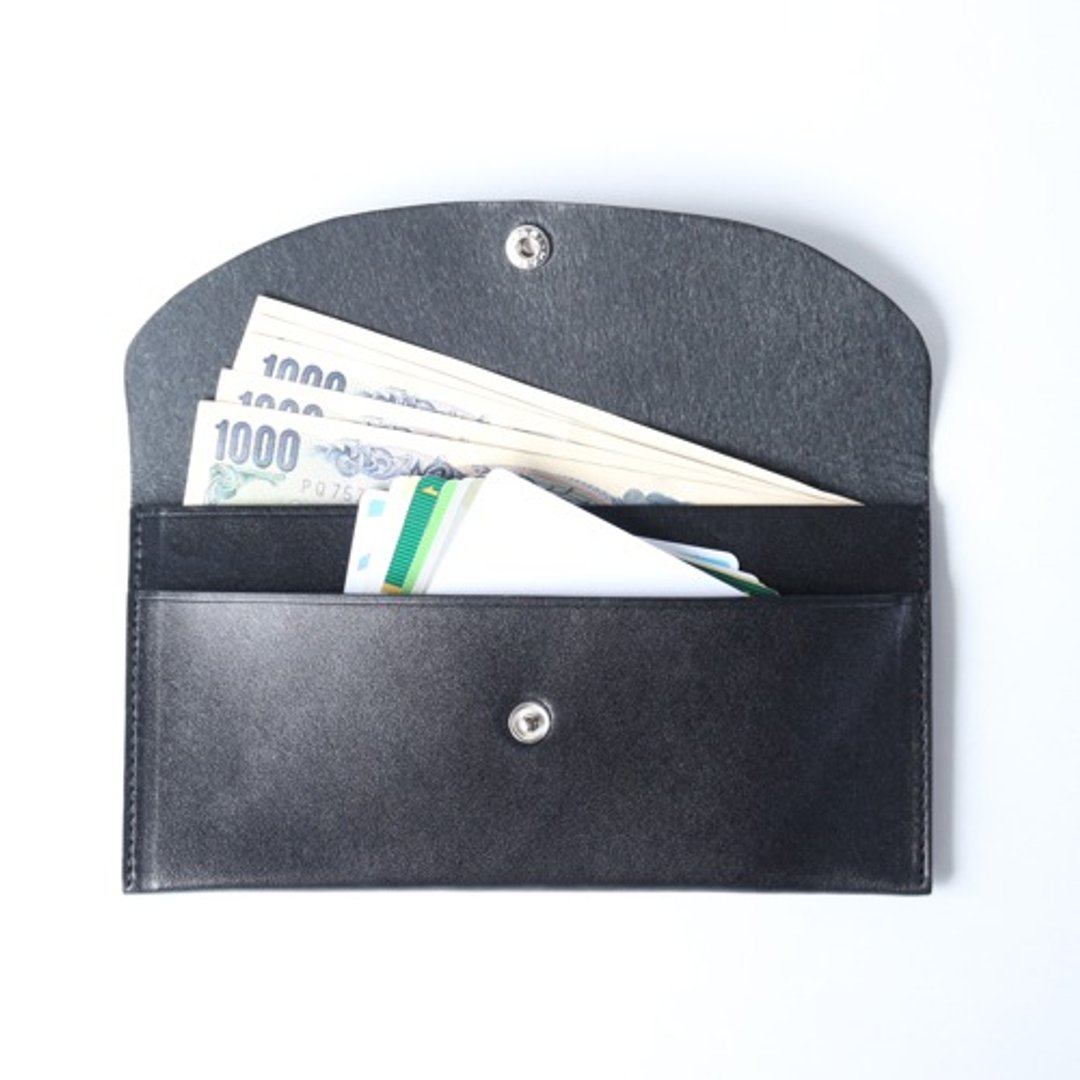 thin wallet thin - 皮夹/钱包 - 真皮 黑色