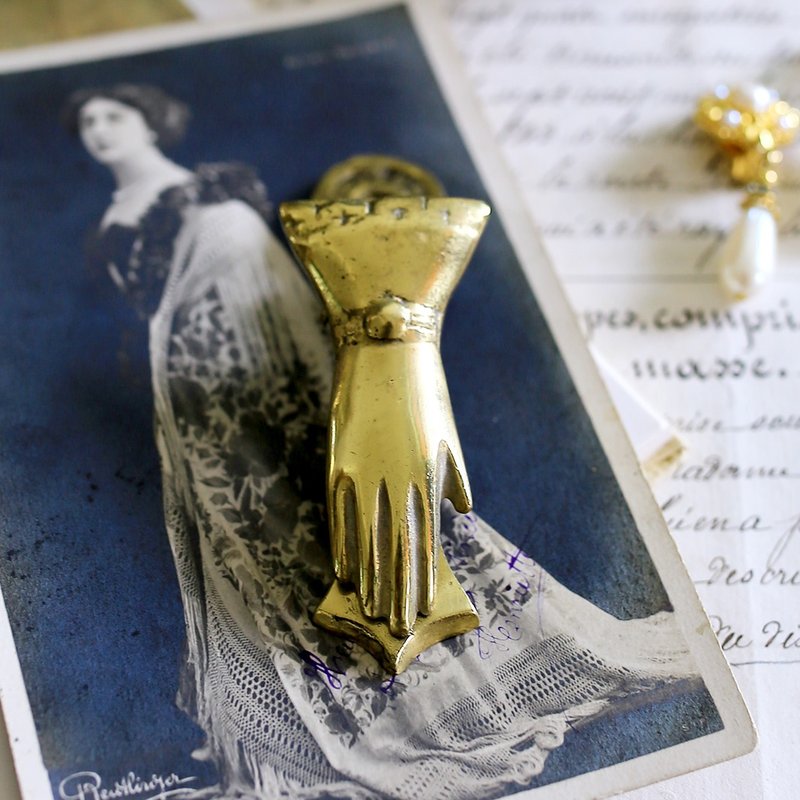 欧洲 经典古董手型夹 No.4 夹子 文件夹 信件夹 手夹 复古 - 文件夹/资料夹 - 其他金属 金色