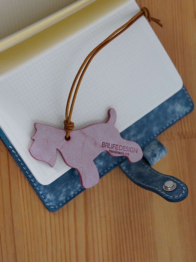 BRLIFEDESIGN头层牛皮雪纳瑞狗狗挂件包包挂饰高级真皮小装饰皮件 - 其他 - 真皮 橘色