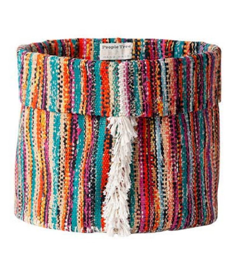 地球树公平贸易-黄麻纱丽置物篮 - 收纳用品 - 棉．麻 