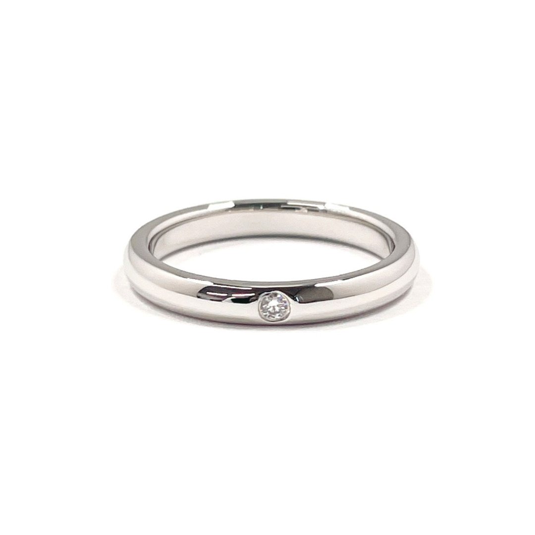【日本直送 二手美品】10号 蒂芙尼 TIFFANY&Co. 戒指 堆叠 缎带戒指 艾尔莎·柏地 Pt950 - 戒指 - 贵金属 银色