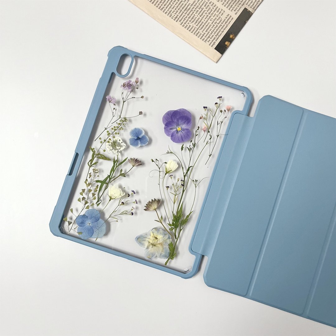 叶暗花明手作押花iPad壳 iPad Air 11寸 13寸 iPad Pro 11寸 13寸 - 平板/电脑保护壳 - 植物．花 